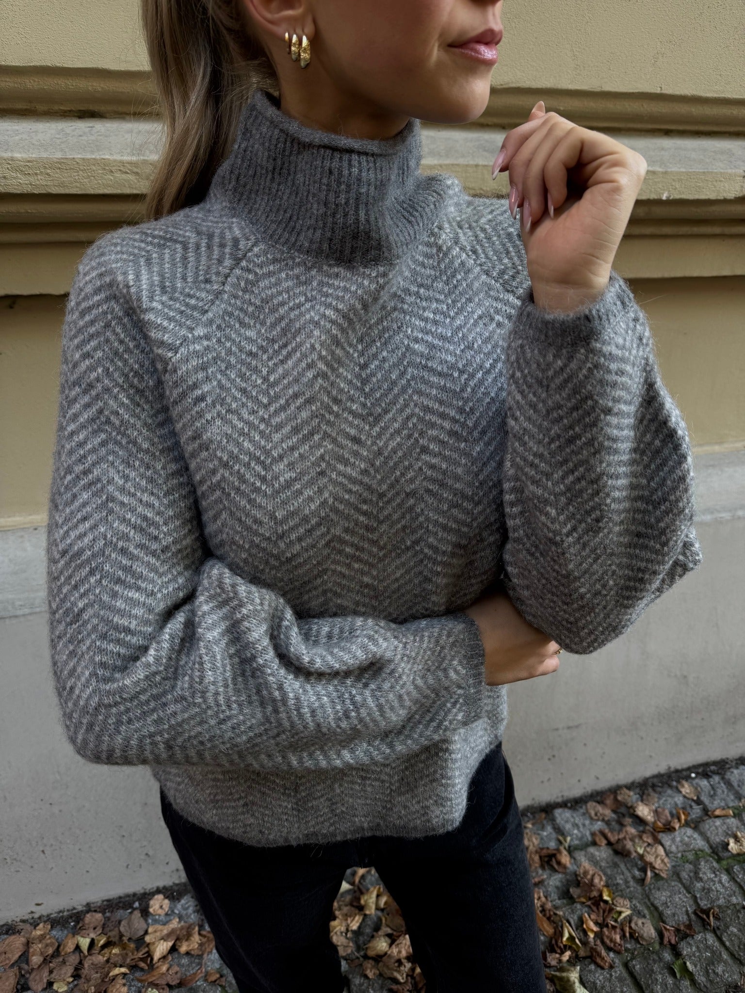 VILORY Pullover - Medium Grey Melange